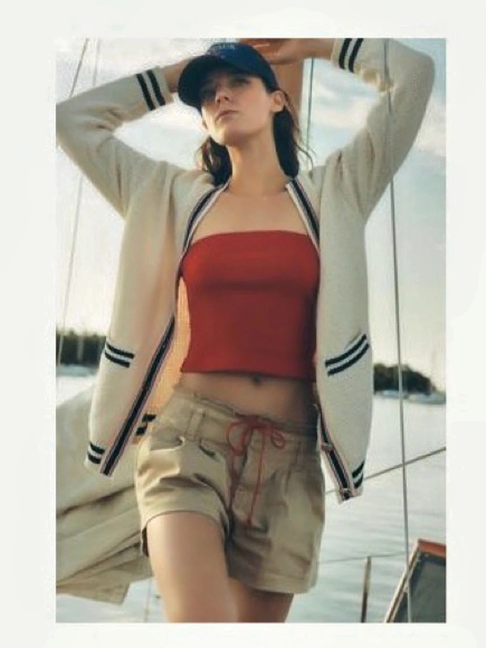 Anthropologie Pilcro Cargo Shorts in Beige Waist 30 NWT
